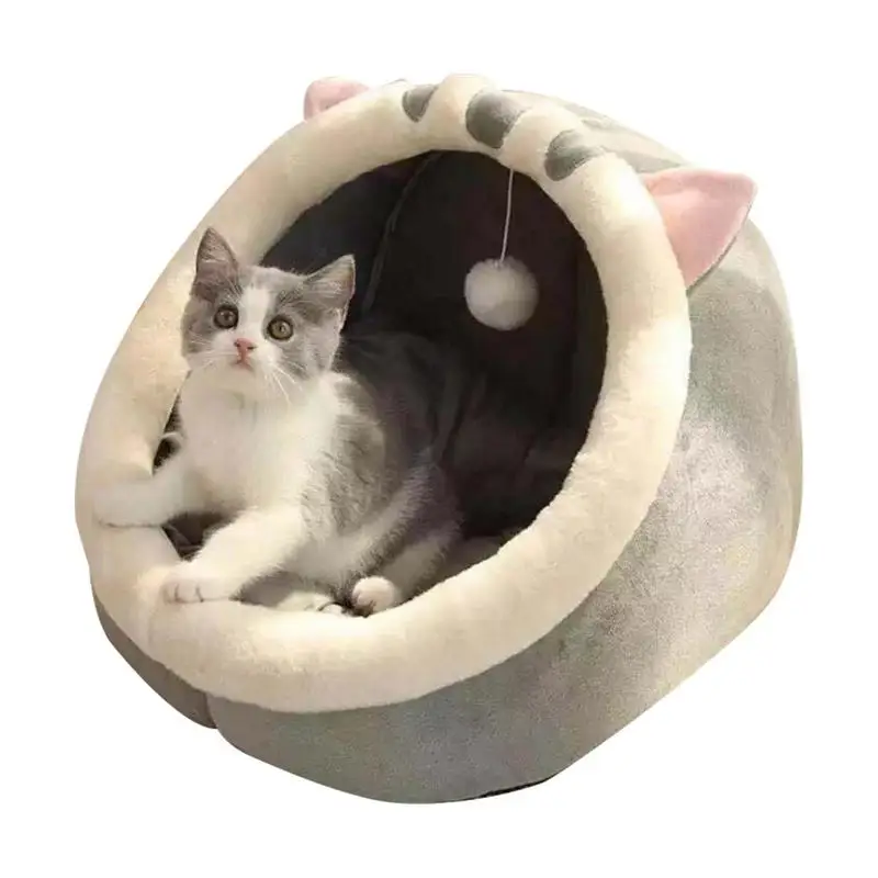 Cat Bed Cute Cartoon Pet Beds Decorative Semi-Enclosed Pet Cave With Suspending Toys For Kitten Puppy home Pet Supplies
Cat Bed Cute Cartoon Pet Beds Decorative Semi-Enclosed Pet Cave With Suspending Toys For Kitten Puppy home Pet Supplies