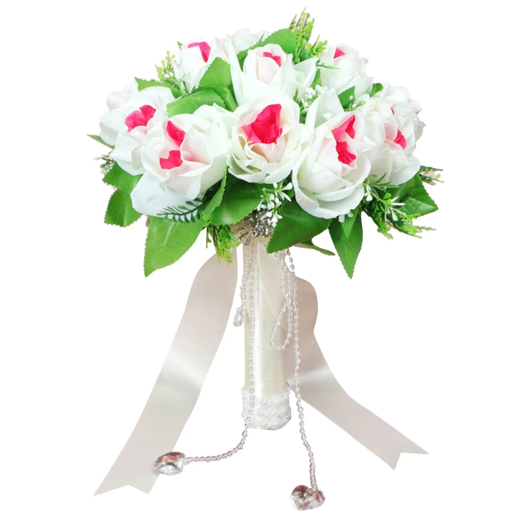 Wedding Bouquet Roses Bridal Wedding Hand Bouquet Bridesmaid Holding Artificial Fake Flowers, Toss Bouquet, White
Wedding Bouquet Roses Bridal Wedding Hand Bouquet Bridesmaid Holding Artificial Fake Flowers, Toss Bouquet, White