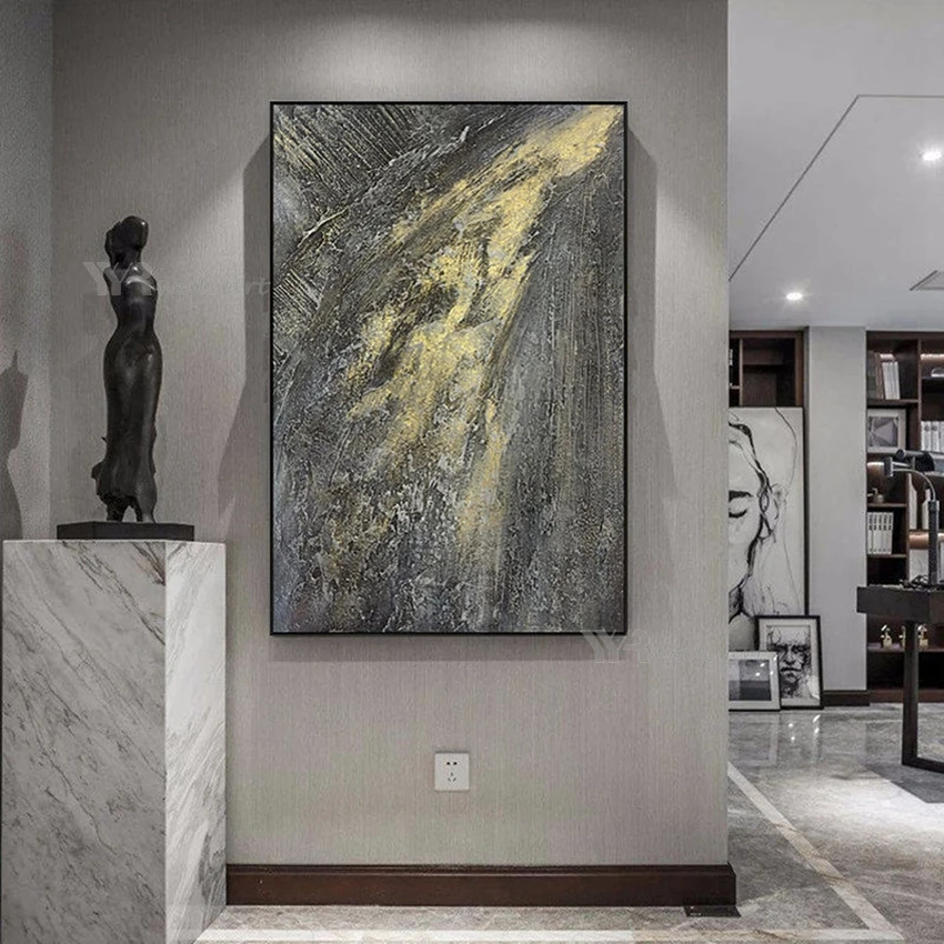Nordic Modern Interior Abstract Luxury Decoration Handmade Canvas Oil Painting Living Room Bedroom Porch Wall Art Hanging Poster
Nordic Modern Interior Abstract Luxury Decoration Handmade Canvas Oil Painting Living Room Bedroom Porch Wall Art Hanging Poster