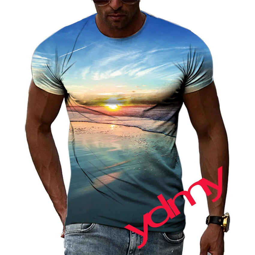 Summer Fashion Sea Scenery Picture T-Shirts For Men Casual 3D Print Tees Hip Hop Personality Round Neck Short Sleeve Tops
Summer Fashion Sea Scenery Picture T-Shirts For Men Casual 3D Print Tees Hip Hop Personality Round Neck Short Sleeve Tops