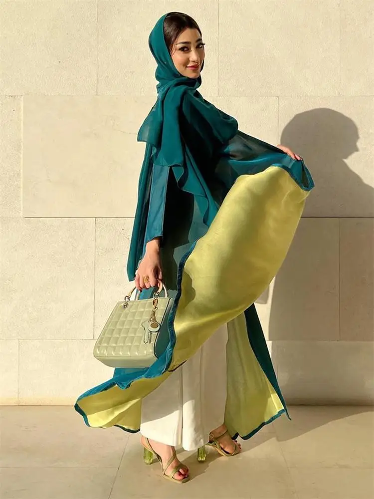 

Arab Turkish Fashion Open Kimono Abayas Muslim Ramadan Eid Outfits Moroccan Dubai Women Kaftan Islam Clothing African Saudi Robe