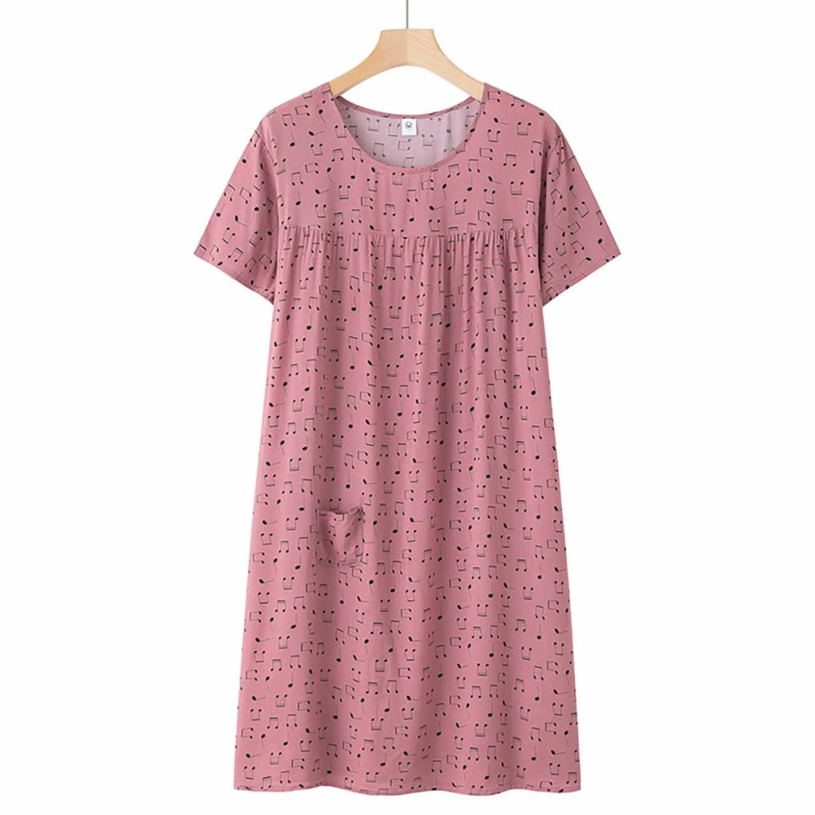 Summer Cotton Breathable Nightdress Women Floral Short Sleeve O-Neck Loose Sleepwear Comfortable Basic Nightgowns Nightie Pajama
Summer Cotton Breathable Nightdress Women Floral Short Sleeve O-Neck Loose Sleepwear Comfortable Basic Nightgowns Nightie Pajama