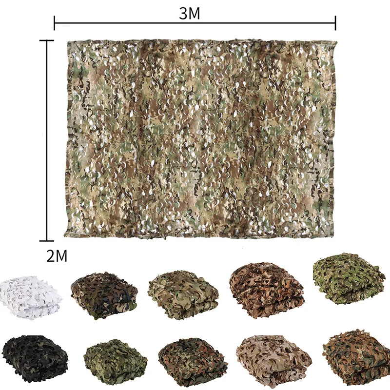 2*3M Military Camouflage Net Hunting Mesh Netting Camping Sun Shelter Car Cover Decoration Net for Camping CS Wargame Tactical
2*3M Military Camouflage Net Hunting Mesh Netting Camping Sun Shelter Car Cover Decoration Net for Camping CS Wargame Tactical