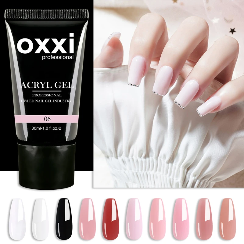 

OXXI Acrylic Gel for Nail Extension 30ml Thicker uv Poly Nails Gel Semipermanent Acryl Gel Nail Polish Manicure Builder Varnish