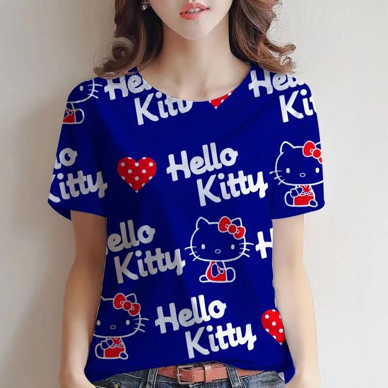 2022 Fashion Ladies Tops 3D Printing Hello Kitty Casual Loose T Shirts Women Graphic T Shirts Kawaii Anime Women T Shirts
2022 Fashion Ladies Tops 3D Printing Hello Kitty Casual Loose T Shirts Women Graphic T Shirts Kawaii Anime Women T Shirts