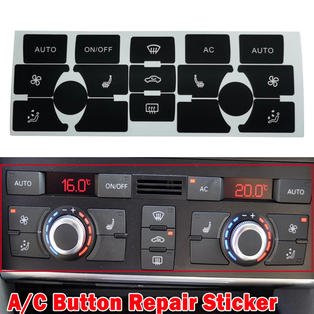 1 Set Car Button Repair Decal Sticker For A6 2010-2011 High Grade Vinyl Black Car Air Conditioning Control Switch Button Repair
1 Set Car Button Repair Decal Sticker For A6 2010-2011 High Grade Vinyl Black Car Air Conditioning Control Switch Button Repair
