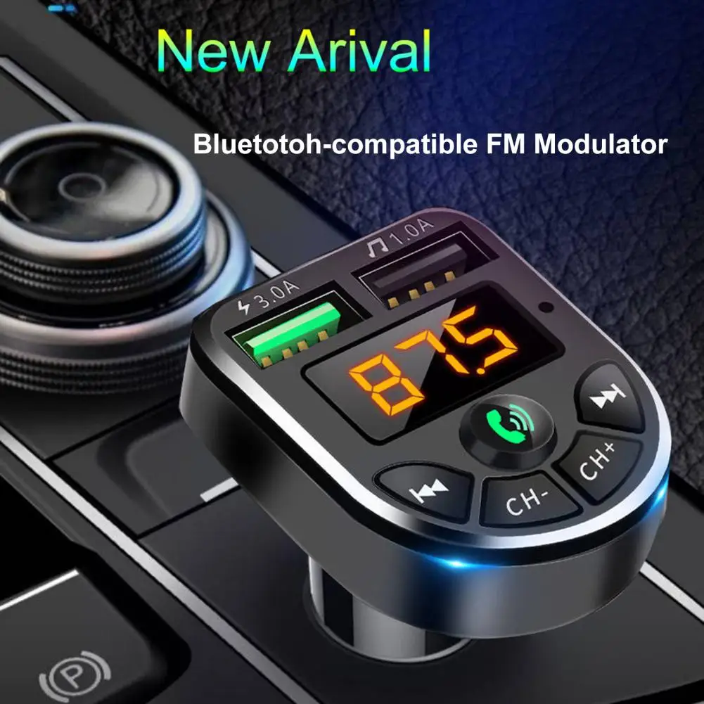 FM Transmitter Wireless Handsfree Audio Receiver Ambient Light Auto MP3 U Disk Player Dual USB PD Fast Charger Car Accessories
FM Transmitter Wireless Handsfree Audio Receiver Ambient Light Auto MP3 U Disk Player Dual USB PD Fast Charger Car Accessories