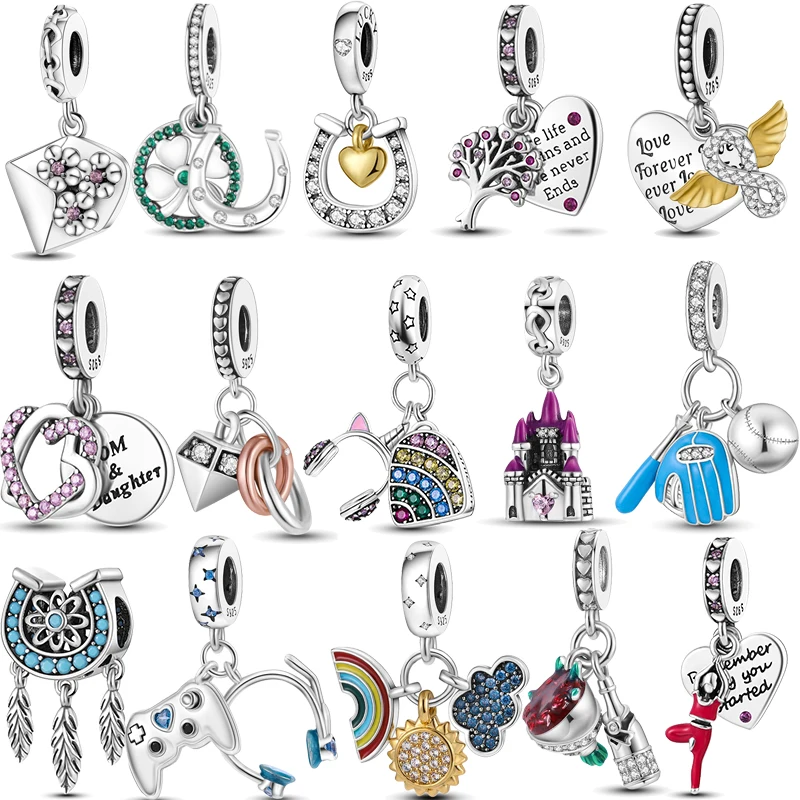 Authentic 925 Sterling Silver Charms Dangle Four Leaf Clover Castle Dream Catcher Tree Fit Original Pandora Bracelet Jewelry
Authentic 925 Sterling Silver Charms Dangle Four Leaf Clover Castle Dream Catcher Tree Fit Original Pandora Bracelet Jewelry