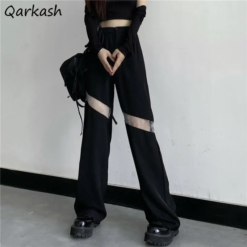 S-5XL Pants Women Straight Spliced Designer Black Trousers High Waisted Teens Streetwear European Baggy Pantalones Minimalist
S-5XL Pants Women Straight Spliced Designer Black Trousers High Waisted Teens Streetwear European Baggy Pantalones Minimalist