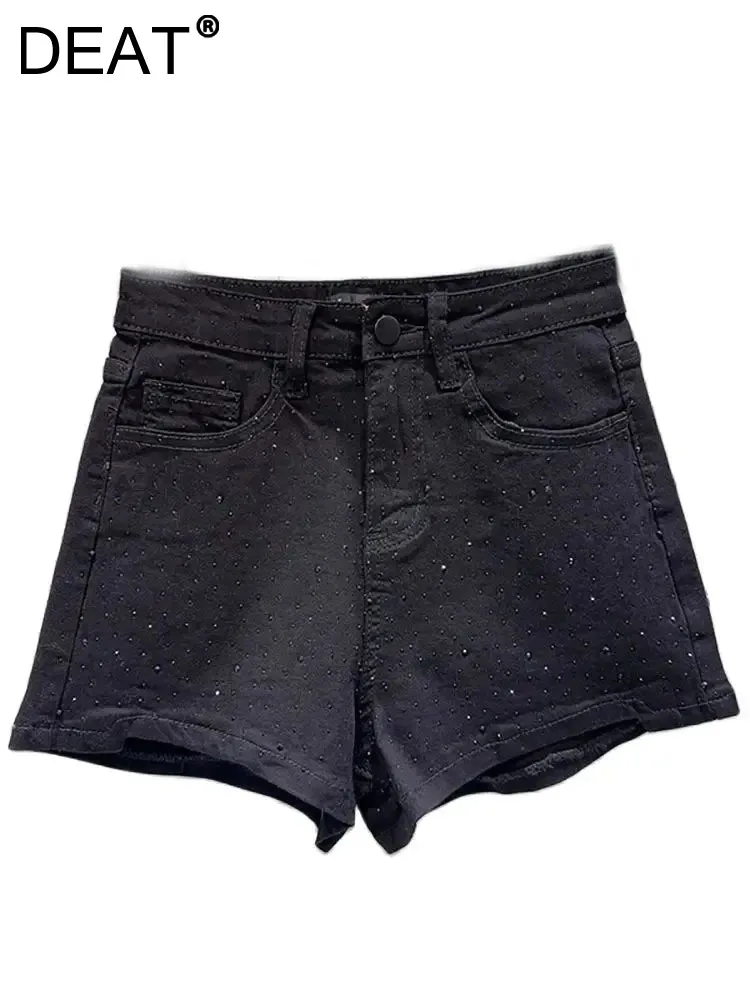 DEAT Women's Denim Shorts High Waist Wide Leg Solid Color Full Diamonds Super Short Jeans 2024 Summer New Fashion 11XX9329
DEAT Women's Denim Shorts High Waist Wide Leg Solid Color Full Diamonds Super Short Jeans 2024 Summer New Fashion 11XX9329