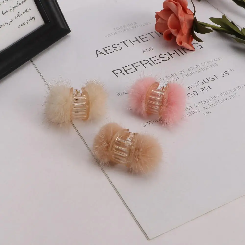 Sweet Hair Accessories Mink Fur Plush Ball Headwear Korean Hair Crabs Women Hair Claws Ponytail Holder Small Clamp Clip
Sweet Hair Accessories Mink Fur Plush Ball Headwear Korean Hair Crabs Women Hair Claws Ponytail Holder Small Clamp Clip