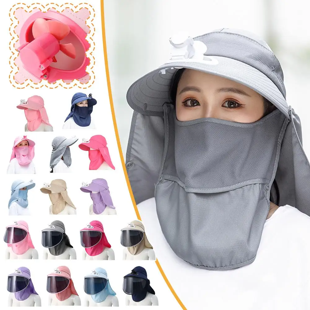 Women's Sun Hat With Fan Beach Sunshade Dayan Cycling Outdoor Face Sunhat Sun Protection Covering UV Protection B7L2
Women's Sun Hat With Fan Beach Sunshade Dayan Cycling Outdoor Face Sunhat Sun Protection Covering UV Protection B7L2