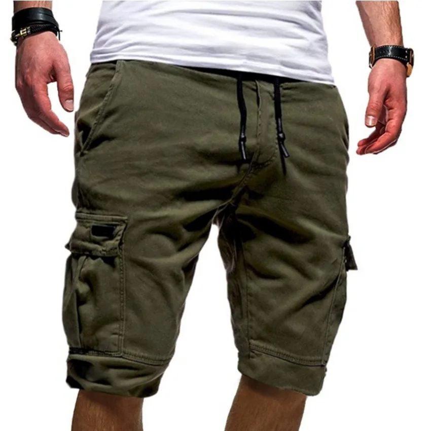 Mens Shorts New Summer Fashion Large Size Men's Cargo Shorts Solid Color Knee Length Sweat Shorts
Mens Shorts New Summer Fashion Large Size Men's Cargo Shorts Solid Color Knee Length Sweat Shorts