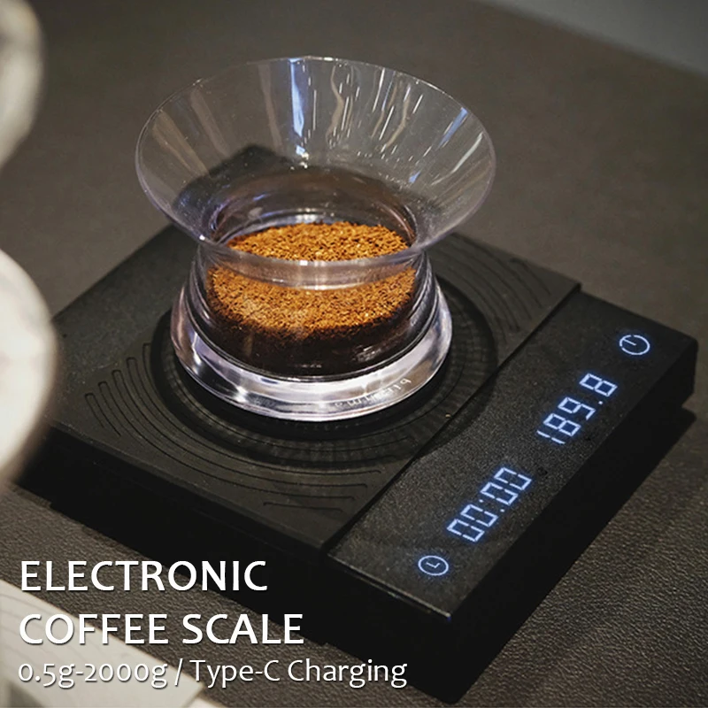 0.5g-2kg Electronic Coffee Scale Kitchen Drip Scales LED Digital Timing 0.1g High Precision Scales Cafe Tools Screen Touch Key
0.5g-2kg Electronic Coffee Scale Kitchen Drip Scales LED Digital Timing 0.1g High Precision Scales Cafe Tools Screen Touch Key