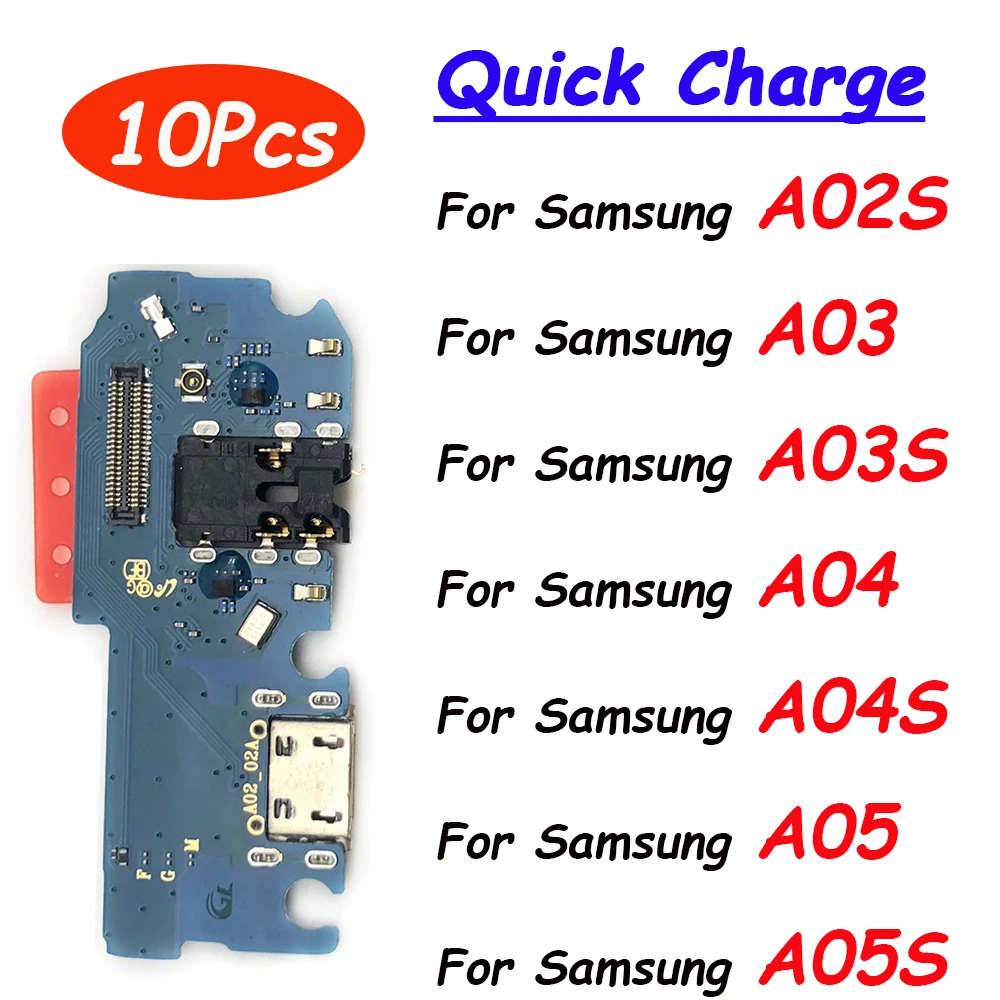 

10Pcs , Tested For Samsung A02 A03 A035F A04 A05 A02S A025F A03S A04S USB Port Charger Dock Connector Charging Board Flex Cable