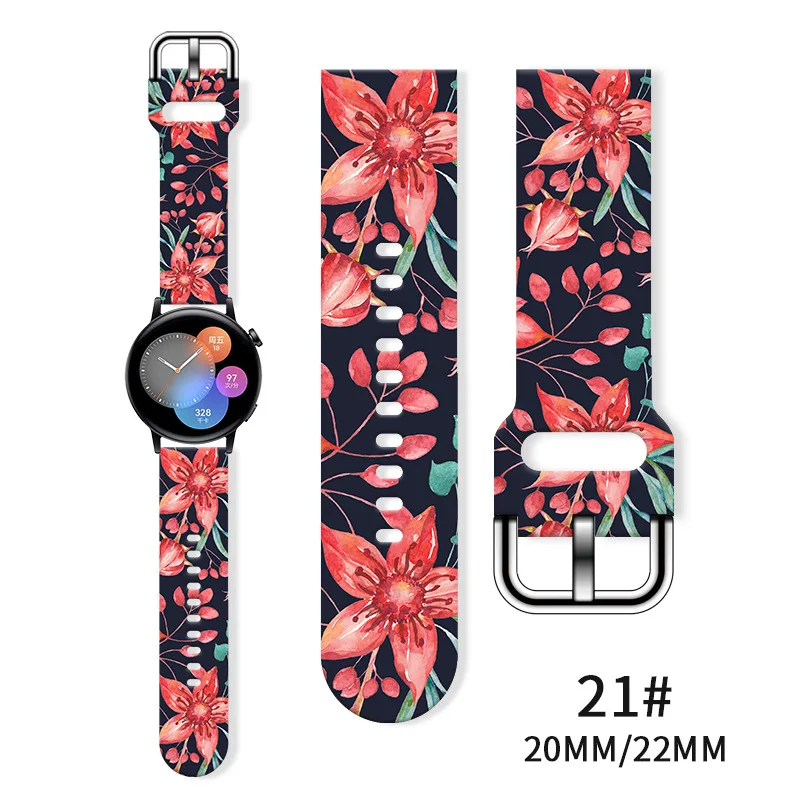 Ремешок силиконовый для Samsung Galaxy Watch 3/46 мм 4 2 мм/active 2/46 Gear S3 Frontier/S2/Huawei GT 2/2E с цветами, 20 мм 22 мм
Ремешок силиконовый для Samsung Galaxy Watch 3/46 мм 4 2 мм/active 2/46 Gear S3 Frontier/S2/Huawei GT 2/2E с цветами, 20 мм 22 мм