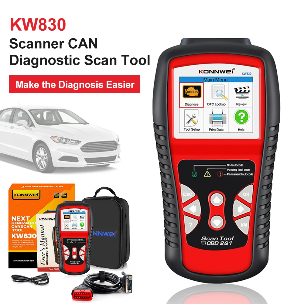 Auto Diagnostic Scanner Car Repair Tool Color Display Engine Fault Code Reader For OBDII Protocol Car Since 1996
Auto Diagnostic Scanner Car Repair Tool Color Display Engine Fault Code Reader For OBDII Protocol Car Since 1996