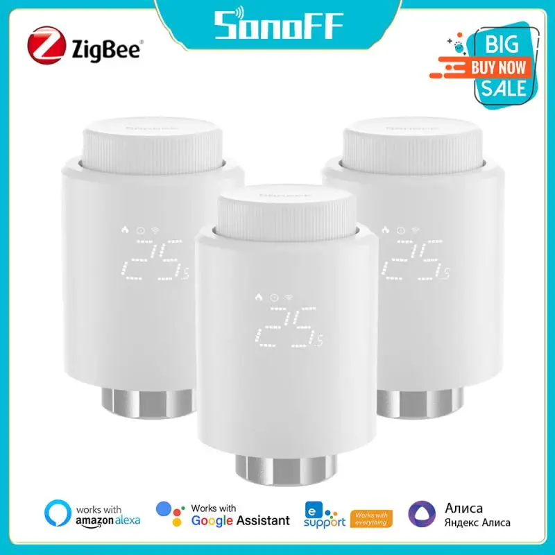 Термостатический клапан радиатора SONOFF Zigbee, привод термостата, контроль температуры, поддержка Alexa ZHA Zigbee2mqtt
Термостатический клапан радиатора SONOFF Zigbee, привод термостата, контроль температуры, поддержка Alexa ZHA Zigbee2mqtt