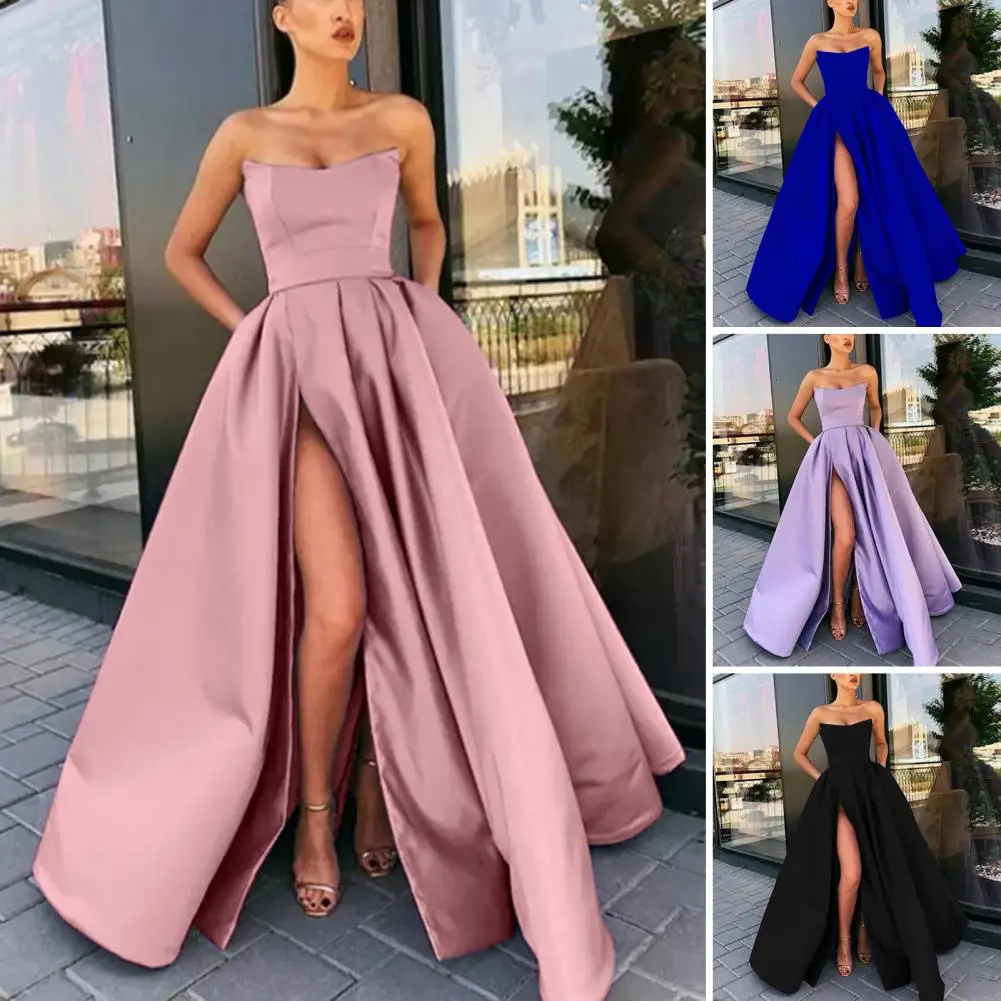 Платье с разрезом, элегантное вечернее платье с открытыми плечами и высоким разрезом, плиссированное, ТРАПЕЦИЕВИДНОЕ, для свадьбы, выпускного вечера, для особых случаев, без бретелек
Платье с разрезом, элегантное вечернее платье с открытыми плечами и высоким разрезом, плиссированное, ТРАПЕЦИЕВИДНОЕ, для свадьбы, выпускного вечера, для особых случаев, без бретелек