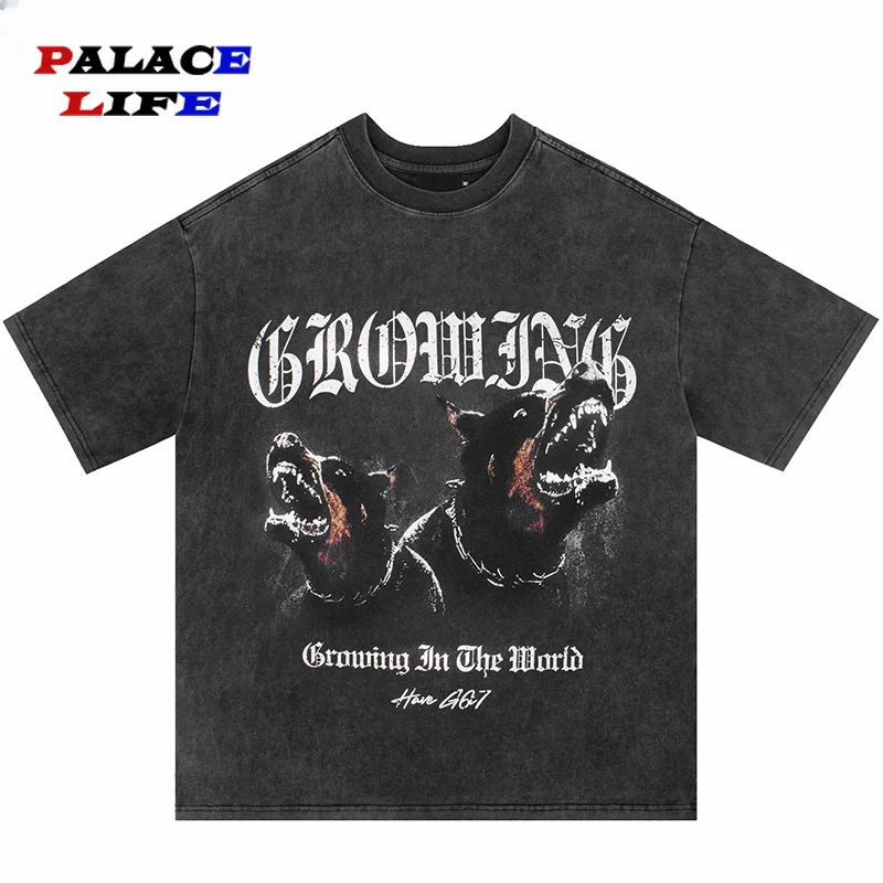 2023 Men T Shirt Streetwear Monster Dog Graphic T Shirt Washed Black Harajuku Hip Hop Vintage Printing Tshirt Cotton Tops Tees
2023 Men T Shirt Streetwear Monster Dog Graphic T Shirt Washed Black Harajuku Hip Hop Vintage Printing Tshirt Cotton Tops Tees