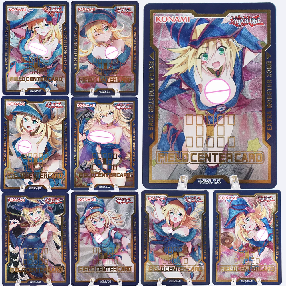 

Yu-Gi-Oh Cards Japanese Goddess Story Black Magician Girl DIY Flash Texture ACG Anime Game Hobbies Collection Card