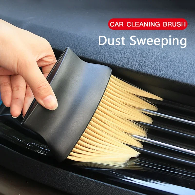 

Car Air Outlet Cleaning Brush Dashboard Air Conditioner Detailing Dust Sweeping Tools Auto Interior Home Office Duster Brushes