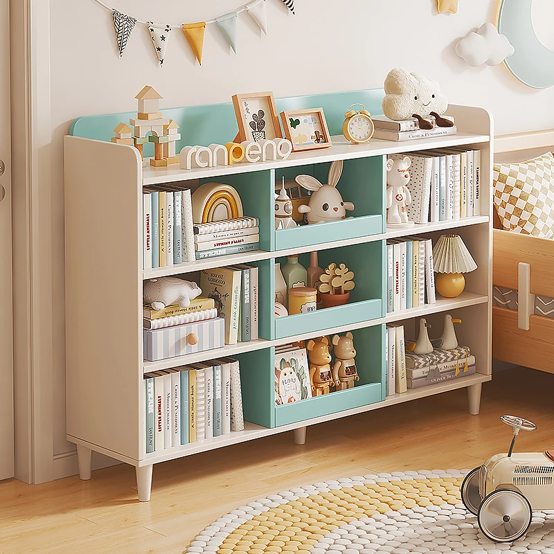 Simple bookshelf, floor to floor, wall facing living room, multi-layer storage, toy cabinet, modern and minimalist display rack
Simple bookshelf, floor to floor, wall facing living room, multi-layer storage, toy cabinet, modern and minimalist display rack