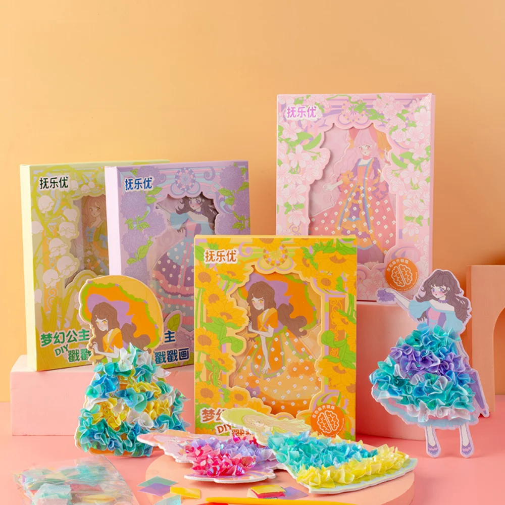 Children DIY Craft Toys Painting Sticker Kids Art Girls Poking Painting Princess Handmade Educational Magic Children Gifts Toy
Children DIY Craft Toys Painting Sticker Kids Art Girls Poking Painting Princess Handmade Educational Magic Children Gifts Toy