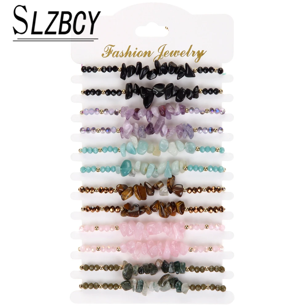 Bohemia 12pc/set Colorful Natural Gravel Charm Bracelet Handmade Adjustable Rope Chain Crystal Beads Bracelets For Women Jewelry
Bohemia 12pc/set Colorful Natural Gravel Charm Bracelet Handmade Adjustable Rope Chain Crystal Beads Bracelets For Women Jewelry