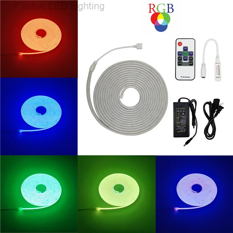 50m/lot LED Tape Neon Light RGB 5m/roll DC12V IP67 Waterproof 6 X 12mm Outdoor Advertising Flexible Light Strip With Controller
50m/lot LED Tape Neon Light RGB 5m/roll DC12V IP67 Waterproof 6 X 12mm Outdoor Advertising Flexible Light Strip With Controller