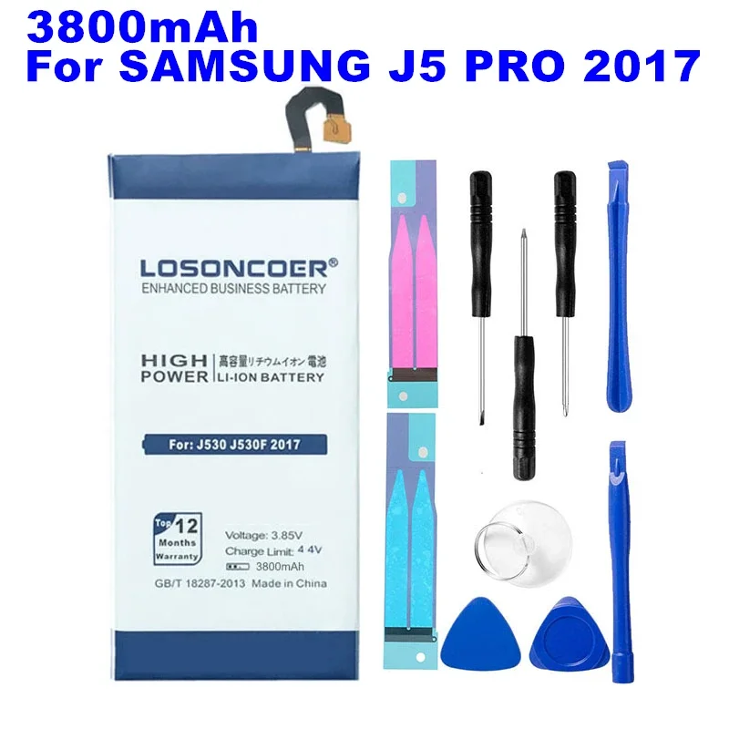 

LOSONCOER 3800mAh Battery For Samsung J530 J530F J530G 2017,J530S,J5 Pro,J530F/DS,J530K,J530L,J5 2017 EB-BJ530ABE