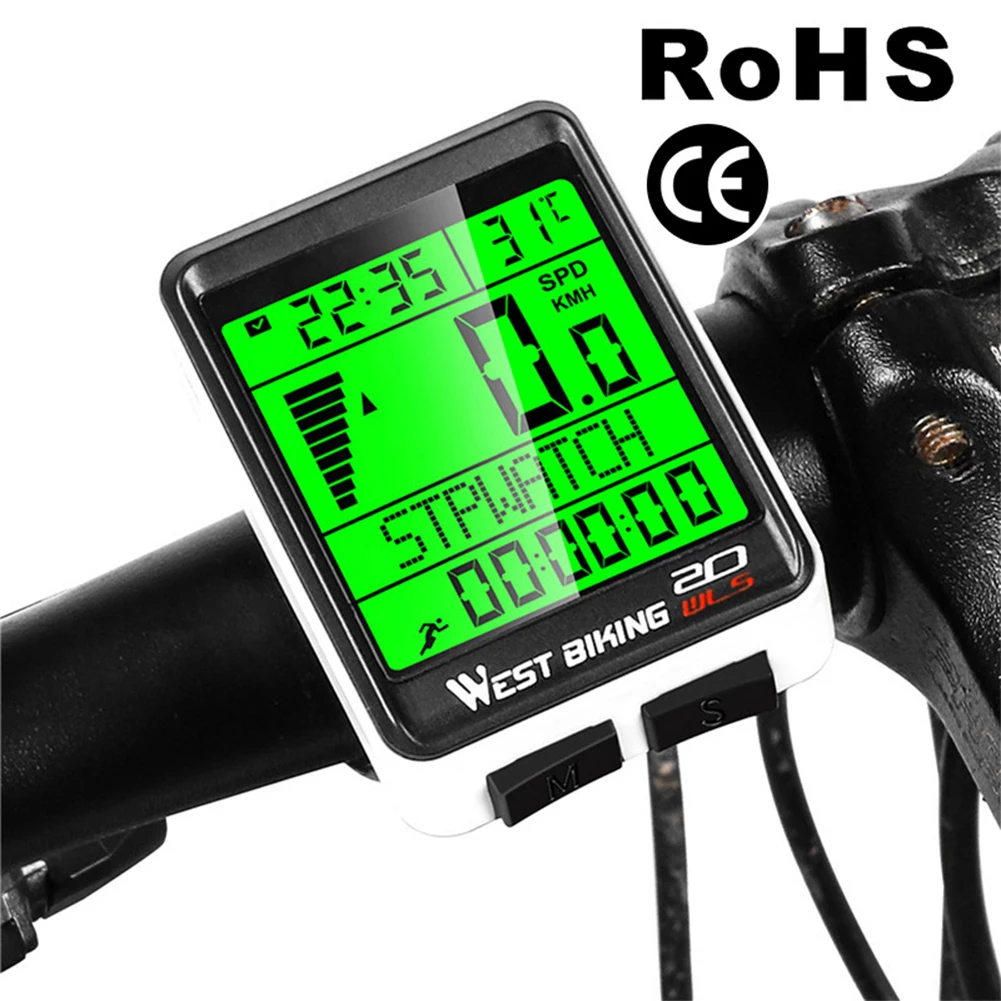 WEST BIKING Bicycle Wireless Computer Multif LED Digital Rate MTB Road Bike Odometer Rainproof Cycling Stopwatch Speedometer
WEST BIKING Bicycle Wireless Computer Multif LED Digital Rate MTB Road Bike Odometer Rainproof Cycling Stopwatch Speedometer