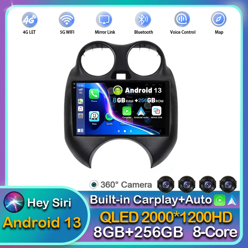 Android 13 Carplay Auto WIFI+4G For Nissan March K13 2010-2013 Car Radio Multimedia Video Player Stereo GPS 2DIN Head Unit DSP
Android 13 Carplay Auto WIFI+4G For Nissan March K13 2010-2013 Car Radio Multimedia Video Player Stereo GPS 2DIN Head Unit DSP