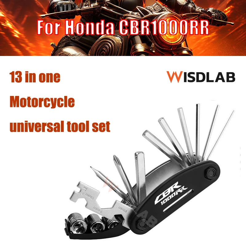 Набор инструментов 13 в 1 для Honda CBR1000RR, комплект инструментов для ремонта велосипедов, шестигранный спицевой, отвертка, гаечный ключ, инструмент для горного велосипеда
Набор инструментов 13 в 1 для Honda CBR1000RR, комплект инструментов для ремонта велосипедов, шестигранный спицевой, отвертка, гаечный ключ, инструмент для горного велосипеда