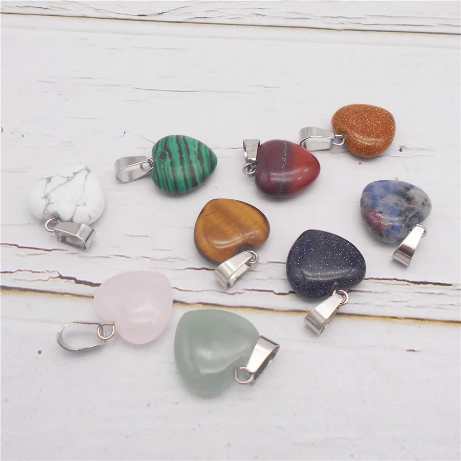 Julie Wang 1/9PCS 16mm Heart Shape Charms Natural Stone Small Pendant Women Necklace Bracelet Jewelry Making Accessory
Julie Wang 1/9PCS 16mm Heart Shape Charms Natural Stone Small Pendant Women Necklace Bracelet Jewelry Making Accessory
