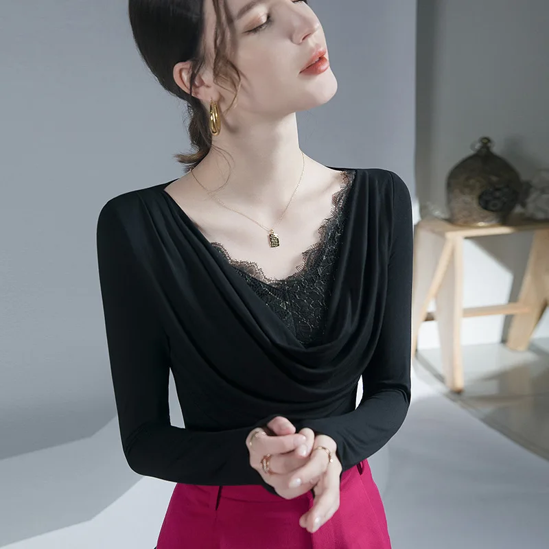 High Quality 2024 Women Tops Lace Splice T-shirt Female Clothing Winter Autumn Sexy Crop Top Clothes Casual Blouse Y2k Girl
High Quality 2024 Women Tops Lace Splice T-shirt Female Clothing Winter Autumn Sexy Crop Top Clothes Casual Blouse Y2k Girl