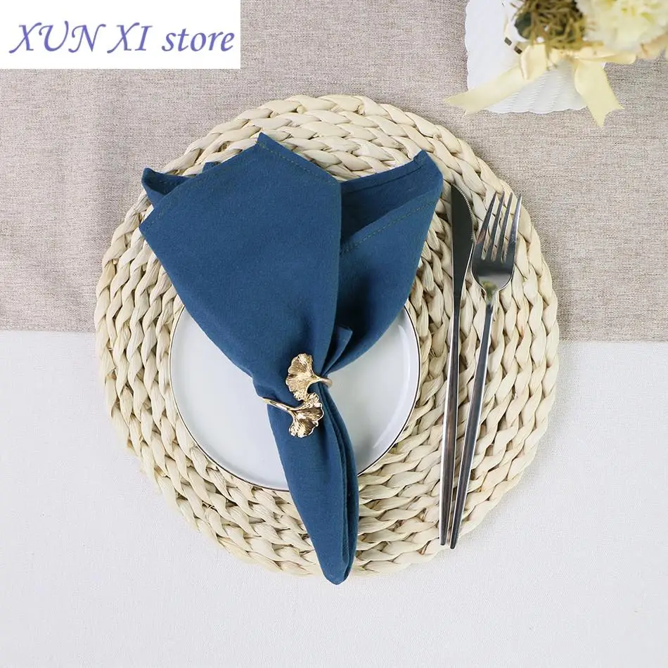 

New 24PCS Skin-Friendly Cotton Dinner Napkins,Kitchen Soft Tea Towel,Dinning Table Decor Reusable Tableware Cloth Placemat