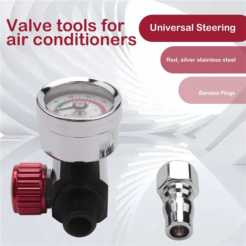 1Pc 1/4 inch Bsp Mini Air Regulator Valve Tool Durable Small Tail Pressure Gauge 48 x 60mm With Nozzle For Spray Tool
1Pc 1/4 inch Bsp Mini Air Regulator Valve Tool Durable Small Tail Pressure Gauge 48 x 60mm With Nozzle For Spray Tool