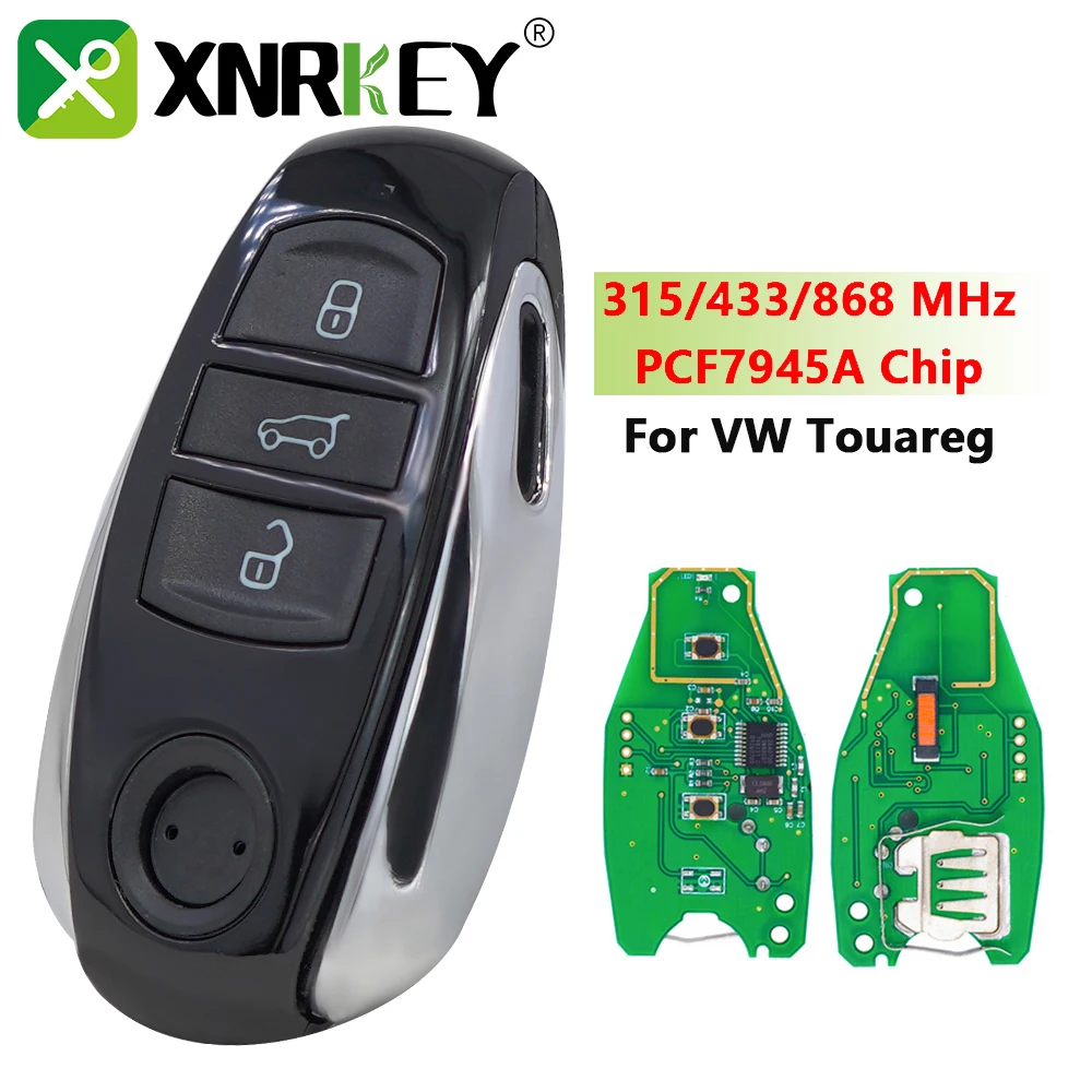 XNRKEY 3 Button Smart Remote Car Key PCF7945 Chip 315/433/868Mhz for VW Volkswagen Touareg 2010 2011 2012 2013 2014 Remote Key
XNRKEY 3 Button Smart Remote Car Key PCF7945 Chip 315/433/868Mhz for VW Volkswagen Touareg 2010 2011 2012 2013 2014 Remote Key