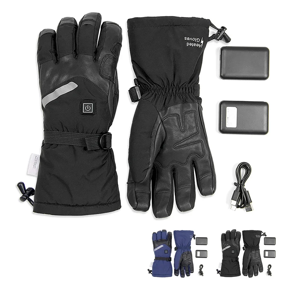 

3-Level 5000MAH Motorcycle Gloves Windproof Waterproof Guantes Moto Men Motorbike Riding Gloves Moto Motocross Gloves Winter