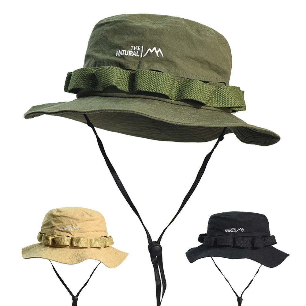 

Дышащая хлопковая Панама для улицы, мужские и женские однотонные повседневные шляпы, рыболовная шляпа, модная летняя кепка в стиле сафари, шляпы от солнца для походов