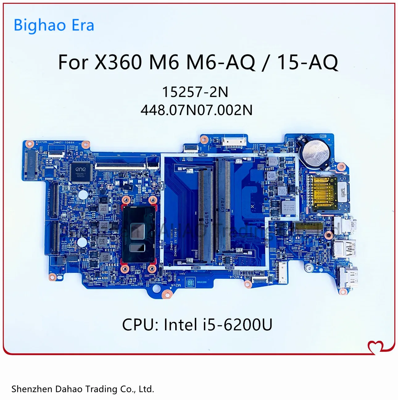 For HP Envy X360 M6 M6-AQ 15-AQ Laptop Motherboard With i5-6200U CPU 448.07N07.002N 15257-2N Mainboard 856279-001 856279-601
For HP Envy X360 M6 M6-AQ 15-AQ Laptop Motherboard With i5-6200U CPU 448.07N07.002N 15257-2N Mainboard 856279-001 856279-601