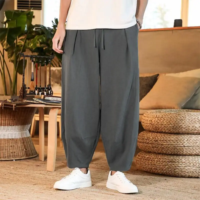 Fashion Summer Casual Solid Color Pants for Men Cotton Linen Loose Trousers Breathable Trendy Bloomers Male Home Wide Leg Pants
Fashion Summer Casual Solid Color Pants for Men Cotton Linen Loose Trousers Breathable Trendy Bloomers Male Home Wide Leg Pants