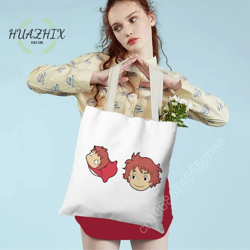 Kawaii Ponyo Women's Handbags Studio Ghibli Shoulder Canvas Tote Bags for Women School Reusable Shopping Bag Handbag Totebag
Kawaii Ponyo Women's Handbags Studio Ghibli Shoulder Canvas Tote Bags for Women School Reusable Shopping Bag Handbag Totebag