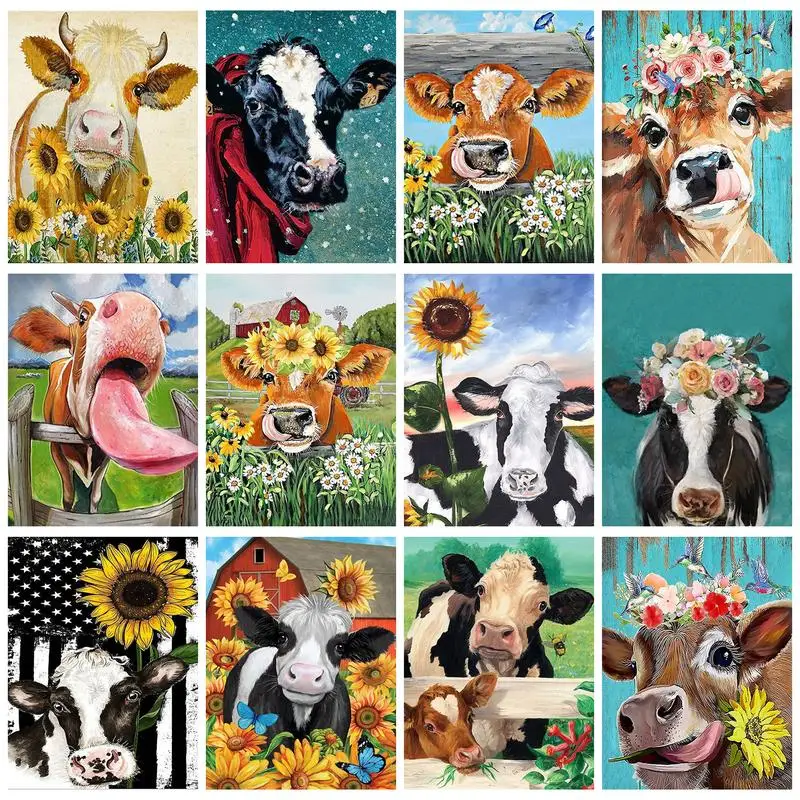 CHENISTORY DIY Painting By Numbers Milk Cows With Sunflowers Picture Coloring Gift Handicrafts Home Decors Drawing By Numbers
CHENISTORY DIY Painting By Numbers Milk Cows With Sunflowers Picture Coloring Gift Handicrafts Home Decors Drawing By Numbers