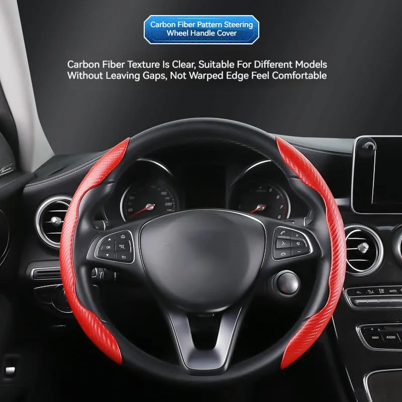2 Halves Car Steering Wheel Covers Universal 38cm 15 Inch Carbon Fiber Silicone Steering Wheels Interior Styling Car Accessories
2 Halves Car Steering Wheel Covers Universal 38cm 15 Inch Carbon Fiber Silicone Steering Wheels Interior Styling Car Accessories