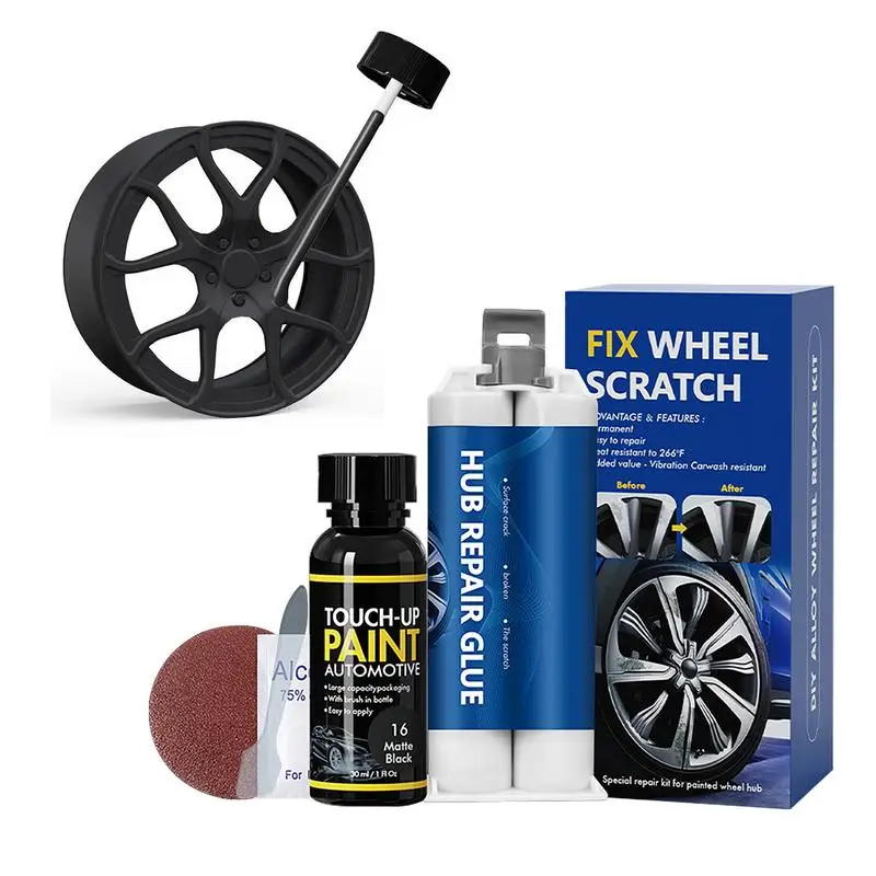 

Набор для ремонта колес, набор инструментов для ремонта автомобильных колес и колес, быстрая и легкая фиксация царапин в автомобиле, серебристый алюминиевый сплав
