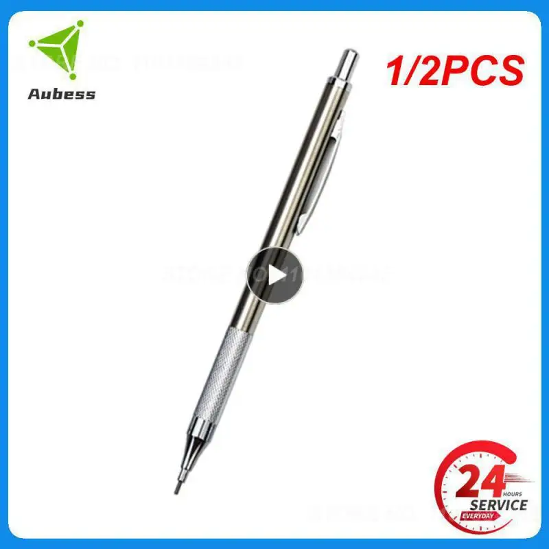 

1/2PCS High Quality Titanium Alloy Bolt Action Pen Retractable Ballpoint Pen Self Defense EDC Tools for Office Professional