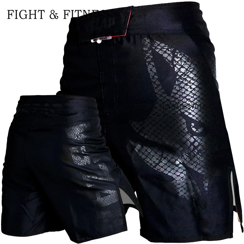 

VSZAP брюки для муай-тай Black Wolf Print Смешанные боевые искусства MMA Шорты Grappling боксерская версия клетка для кикбоксинга одежда для борьбы