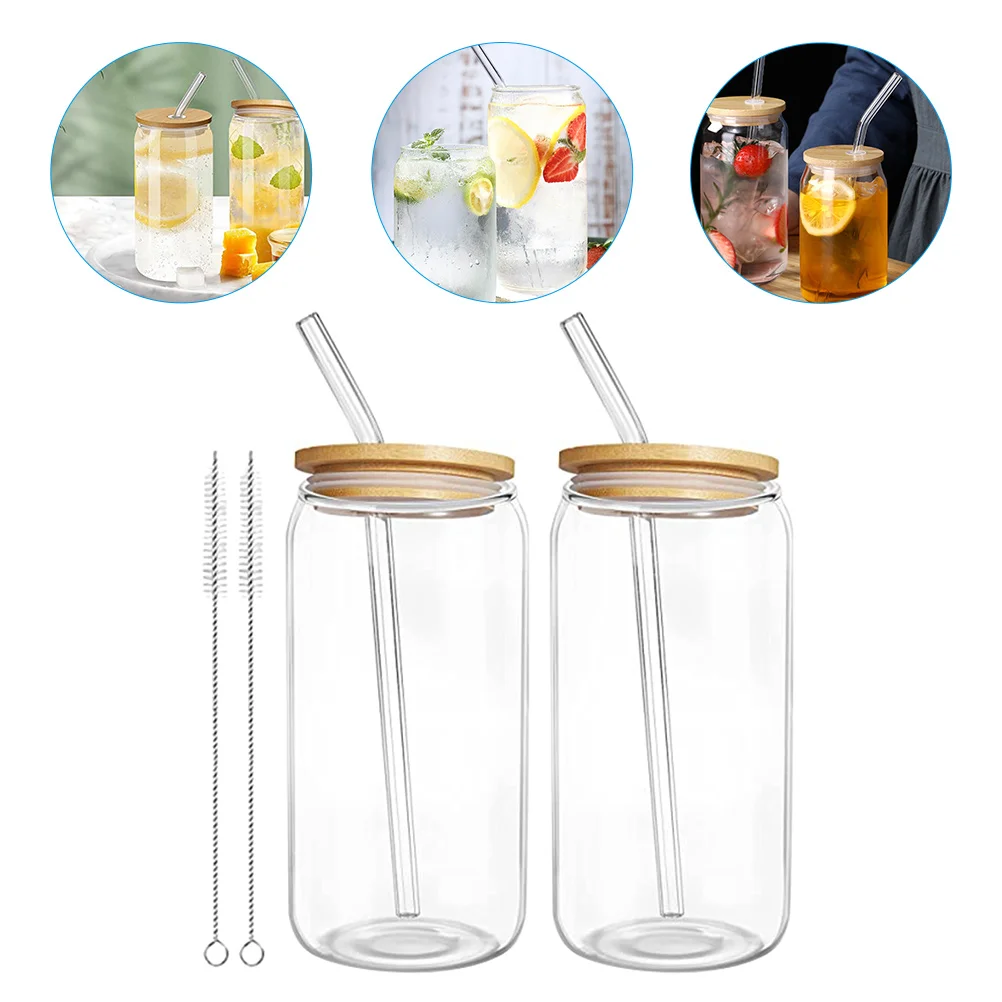 2 Sets Glass Juice Cup Transparent Iced Tea Cup Milk Cup Portable Coffee Mug
2 Sets Glass Juice Cup Transparent Iced Tea Cup Milk Cup Portable Coffee Mug